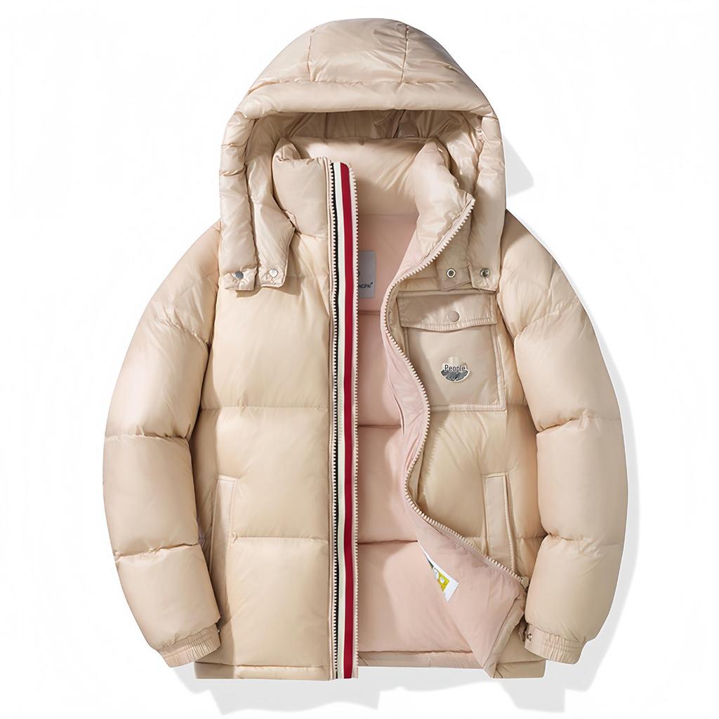 M Family Korean-Style Winter Down Jacket, Unisex, Classic Loose Fit, Plus Size, Thickened for Couples.