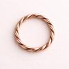 Solid Copper Twisted Rope Ring, Braided Stacking Band, Pure Copper Wedding Ring, Anniversary Gift for Her