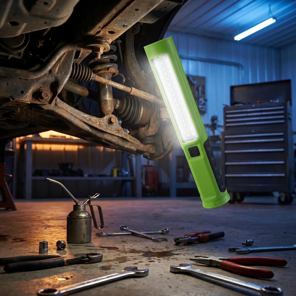 Rechargeable Work Light & 3000mAh Flashlight — 600- High-Brightness LED Work Light, Ideal For Auto And Emergency Situations