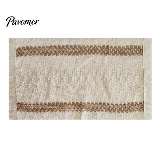 Farmhouse Fabric Placemats Bohemian Fringed Placemat Soft Cotton Linen Vintage Jacquard Machine Washable for Home Dining Table Decoration