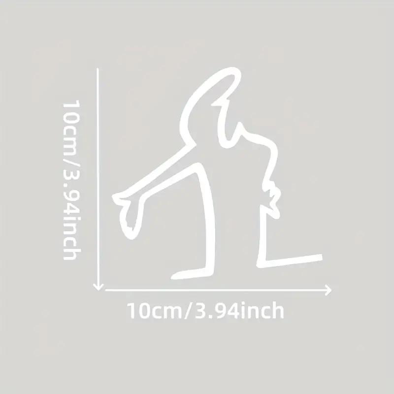 1Pc Creative Action Pose Vinyl Sticker, Waterproof Reflective Weather Resistant Decal for Car Motorcycle Window Exterior Decor