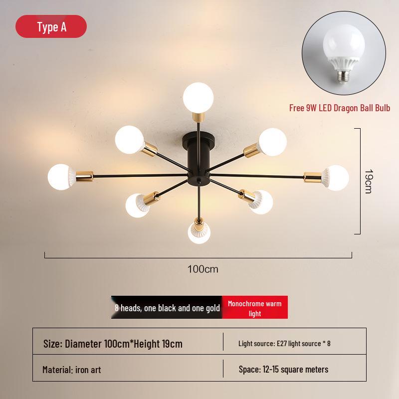 Nordic LED Ceiling Light: Modern Minimalist Design for Bedrooms & Living Rooms