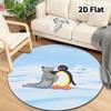 Pingu Round Area Rug Carpet Rug For Living Room Bedroom Sofa Playroom Decor Nonslip Floor Mat