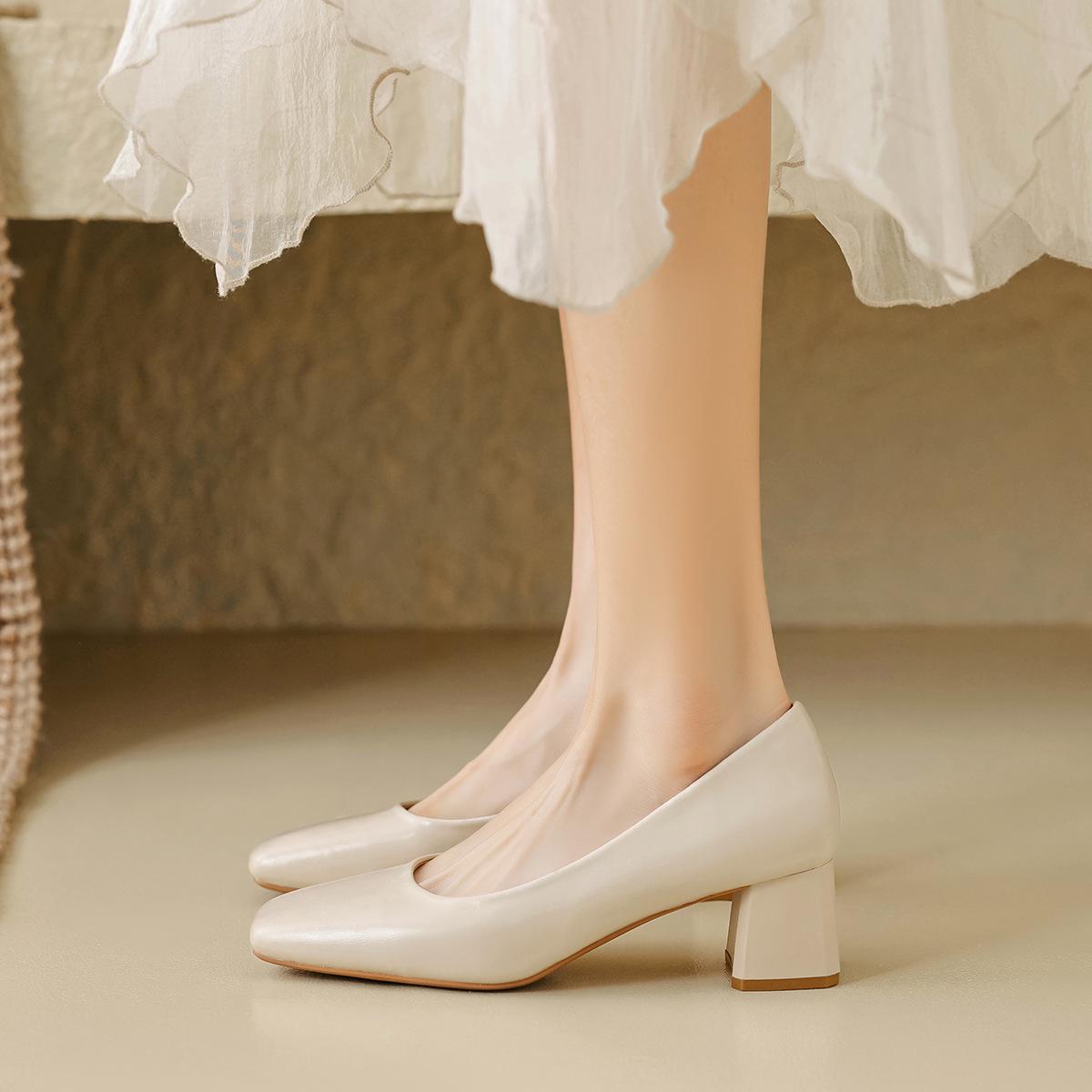 

Women s Weiwei Girl 9806-1 Thick Heel Shallow Mouth High Heels – Elegant & Comfy Work Shoes 39 чёрный