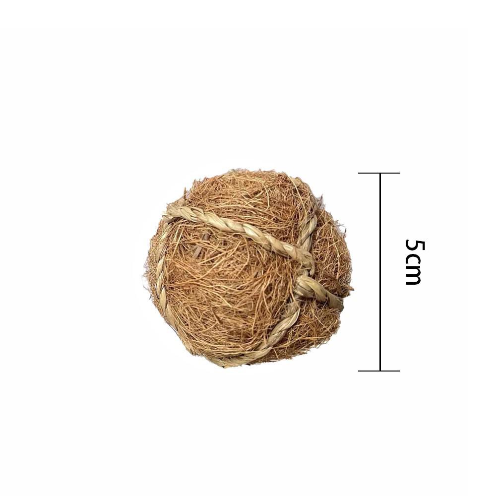 Natural Handmade Woven Rattan Teething and Chew Toy for Rabbits, Hamsters, and Chinchillas - Boredom Relief Ball