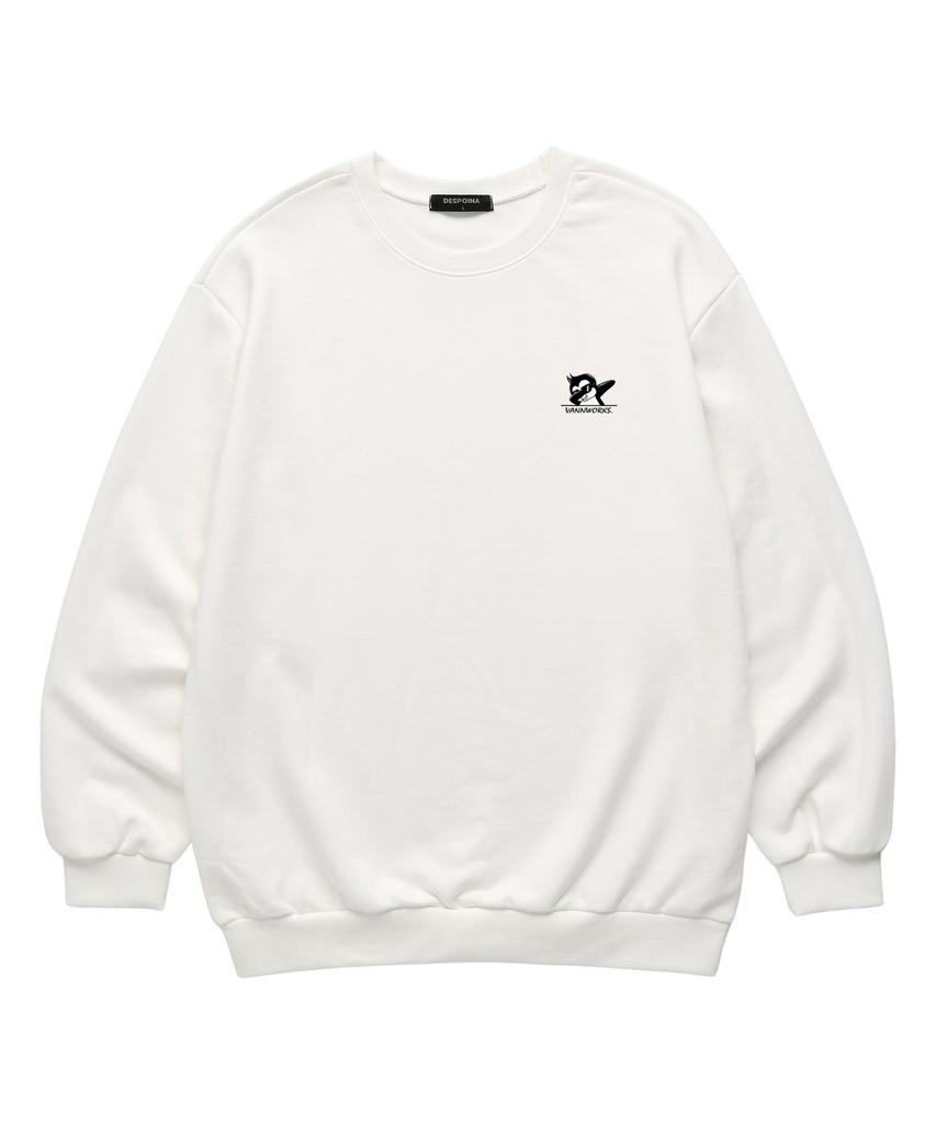 VANNWORKS Penguin Oversized Sweatshirt (Vndts303) White (Type A)