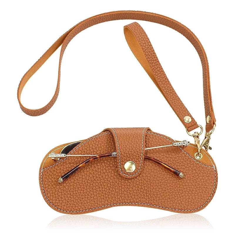 PU Leather Glasses Bag Fashion Portable Spectacle Case Sunglasses Storage Hanging Bag Glasses Case Protective Cover