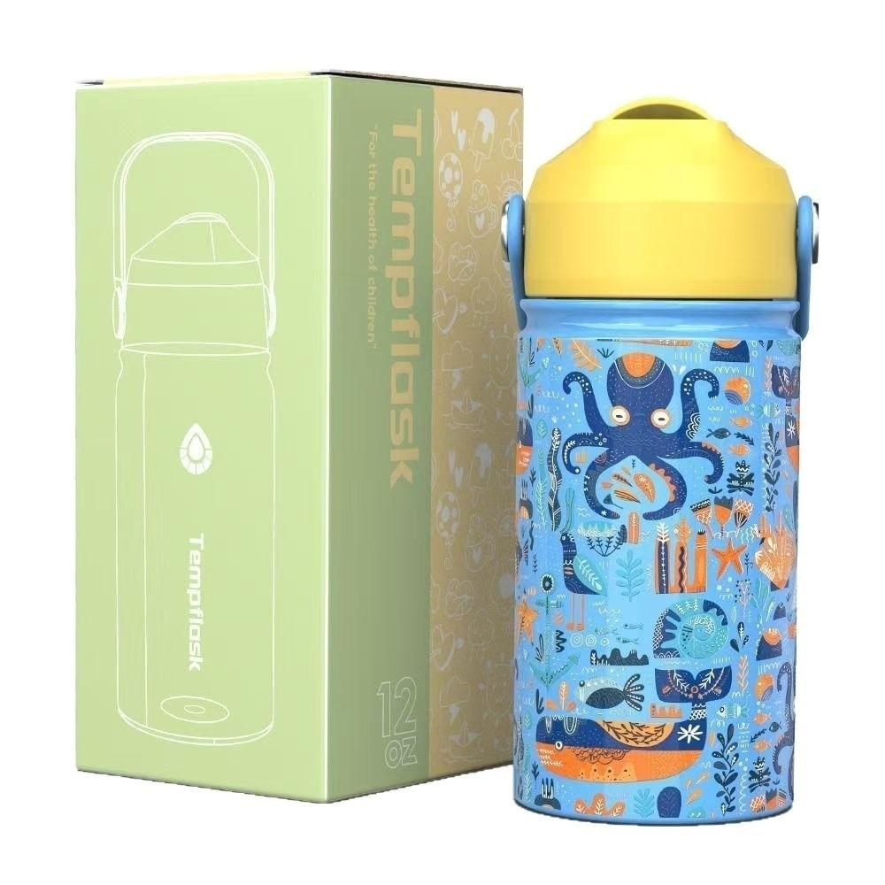 Stainless Steel Children's Water Bottle With Lid Vacuum Flask Thermo Cup  Milk Container