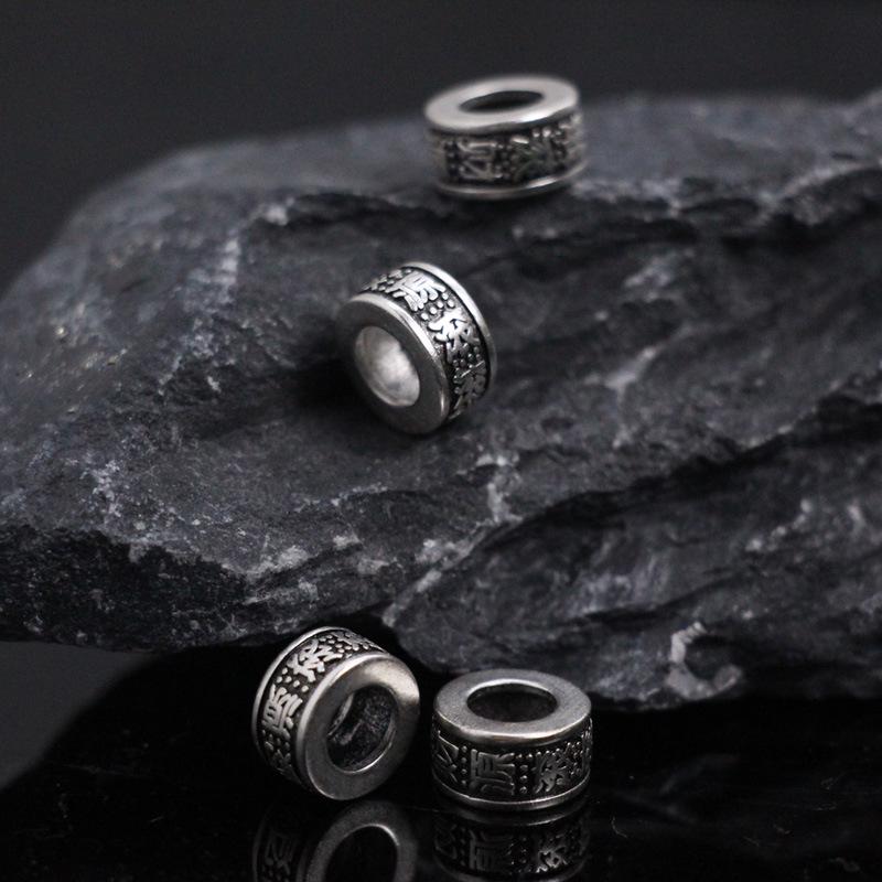 Colorfast Rolling Wealth Bead Spacer for Braiding & Stringing: Buddhist Rosary Crystal Match, Round Running Ring