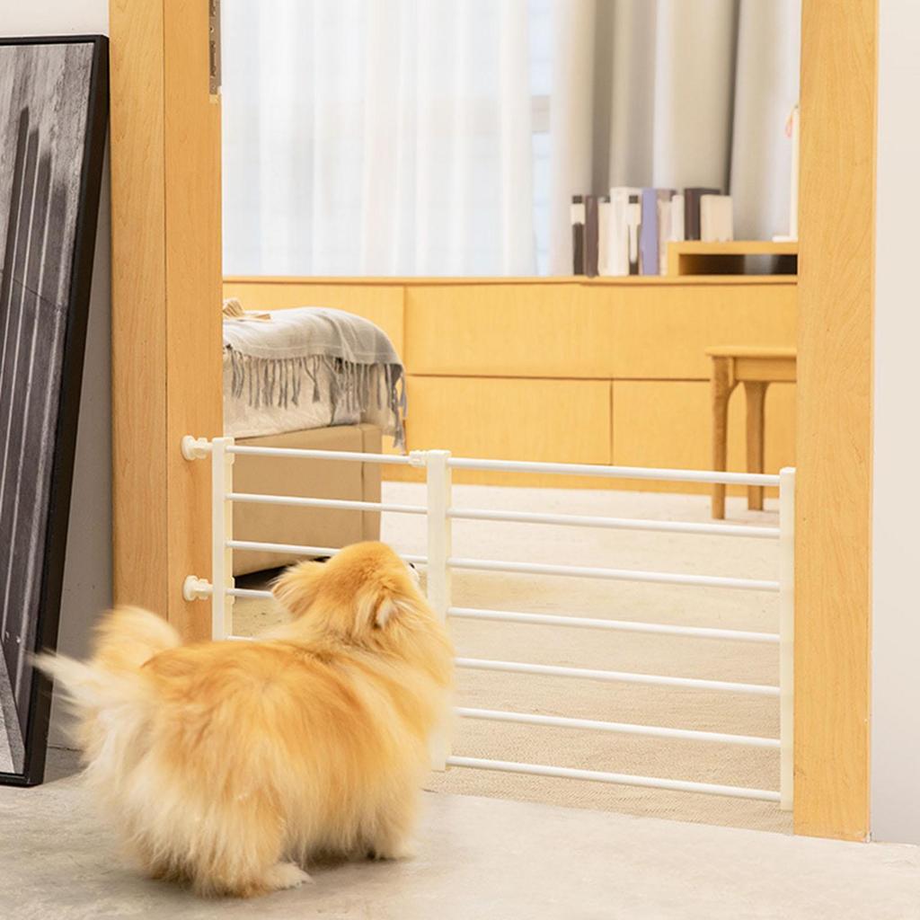 Foldable Retractable Pet Dog Gate for Child Protection Patio Garden House Adjustable Height