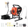 Stand Airless Paint Sprayer, 900W, 3300PSI High Pressure Airless Sprayer, Cleaning Brush, Hose, Extension Rod, Nozzles