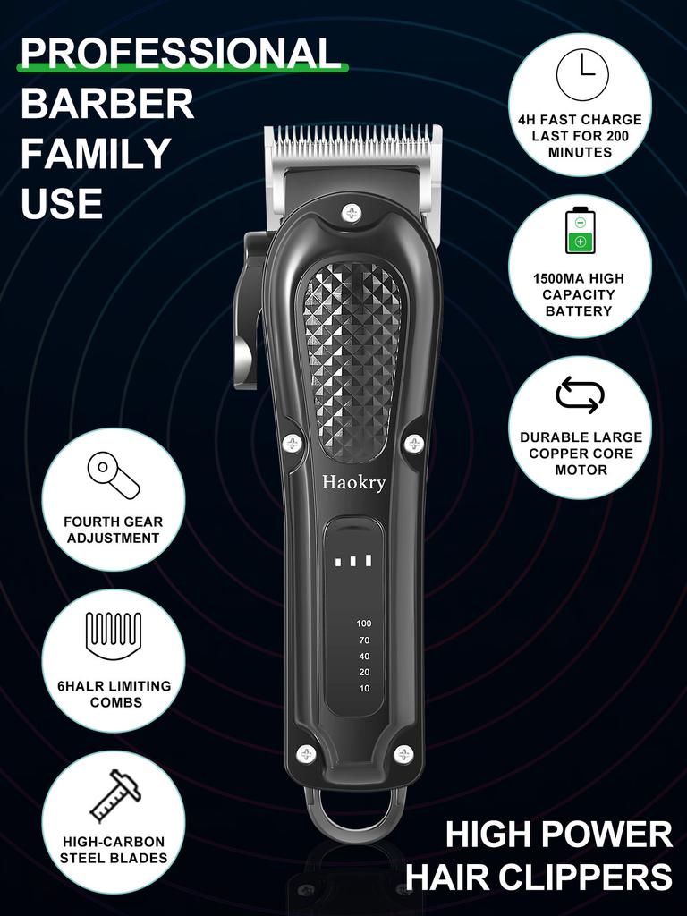 Electric Haircut, Household Haircut Set, Three-speed Adjustable Fader Set Barber Hair Cutting Machine Hair Clippers Men