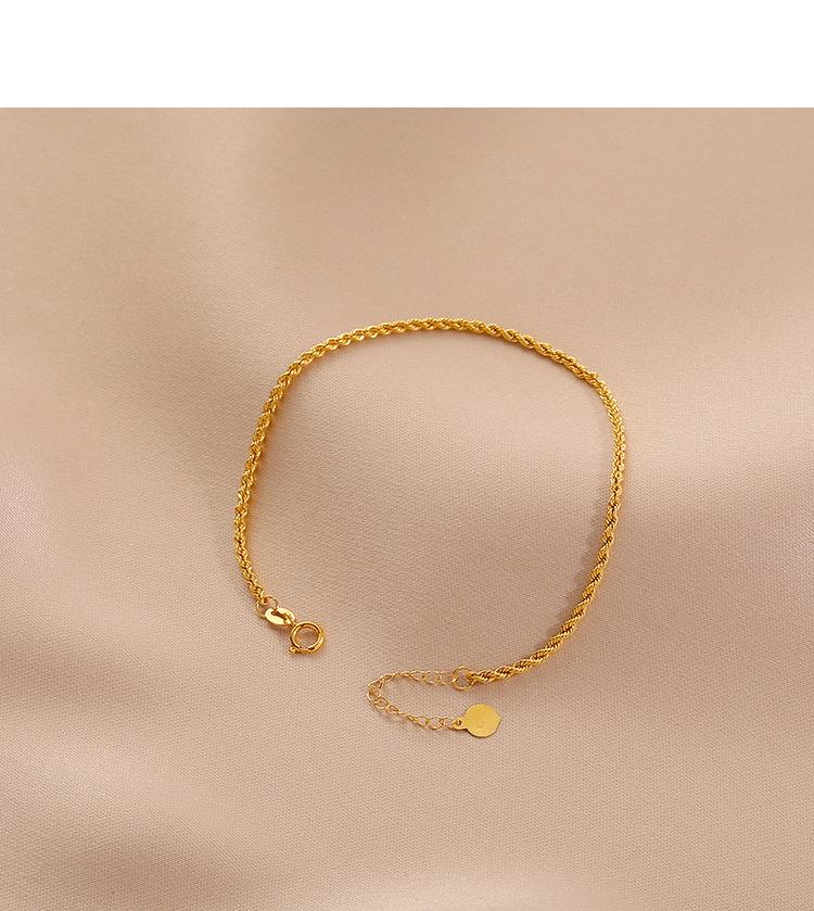 Pure 18k Real Gold Bracelets Women Trendy Au750 Adjustable Heart Pendant Jewelry Solid Gold Bracelet for Women