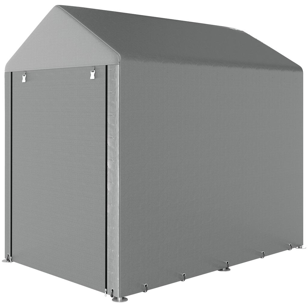 179 x 120cm Temporary Garden Shed, with Accessories - Light Grey