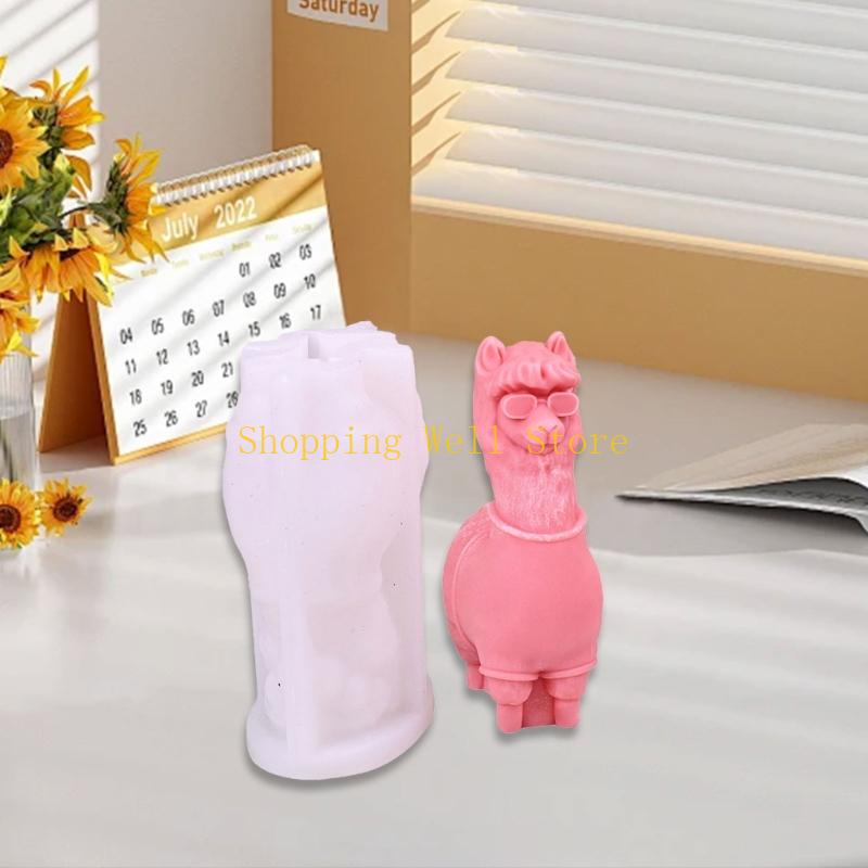 KX4B Silicone Moulds Alpacas Molds Baking Molds Epoxy Resin Molds Plasters Molds Animal Shaped Castings Molds Soap Molds