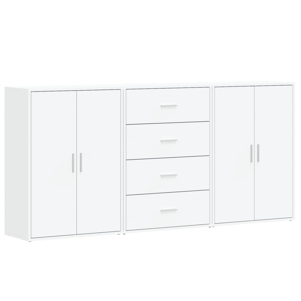 Sideboards 3 pcs White 60 x 31 x 84 cm Particleboard