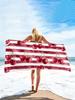 Quick Dry Microfiber Beach Towel Sand Free, Watermelon Print Large Bath Towels, Lightweight Absorbent Pool Swim Yoga Gym Mat