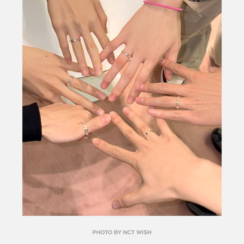 Pre-order 2025 NCT WISH POP-UP Find Your Color Silver Wish Ring