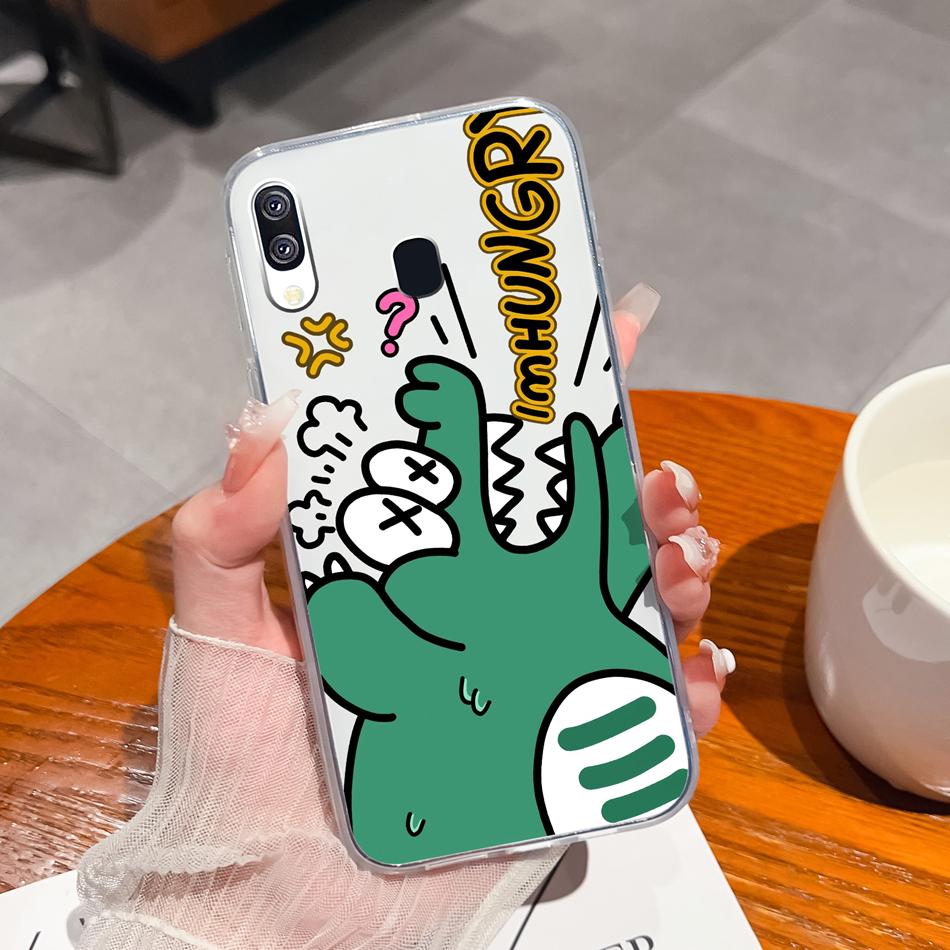 For Samsung Galaxy A40 A41 Phone Case Simple Creative Clear Back Cover For Samsung A 40 A 41 Soft TPU Silicone Anti Drop Fundas