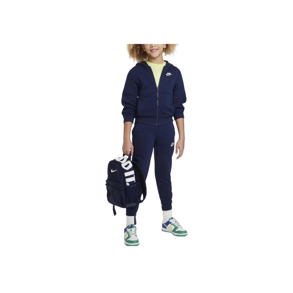 Nike Sportswear Club Soft Warm Versatile Casual Sports Suit Kids suit Midnight-Navy White FD3114-410