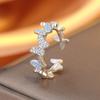 2026 Blue Butterfly Ring Female Simple High-value Index Finger Ring Light Luxury Unique Sweet and Cool Wind Open Ring