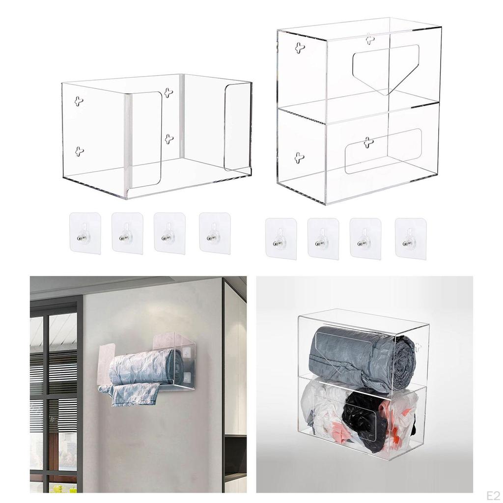 Grocery Bag Holder and Dispenser, Wall Mounted Trash Holder, Garbage Dispenser