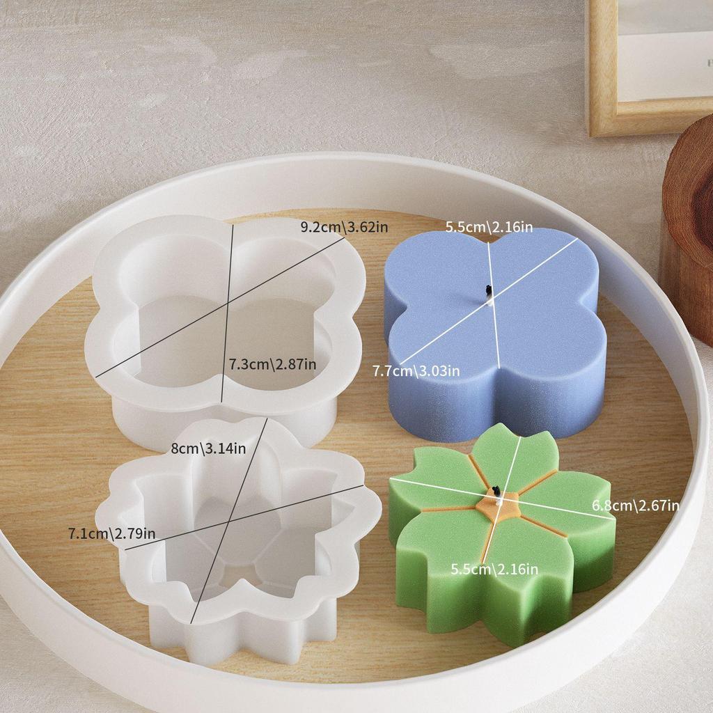 Poppy DIY Epoxy Resin Clover & Petal Candle Silicone Mold