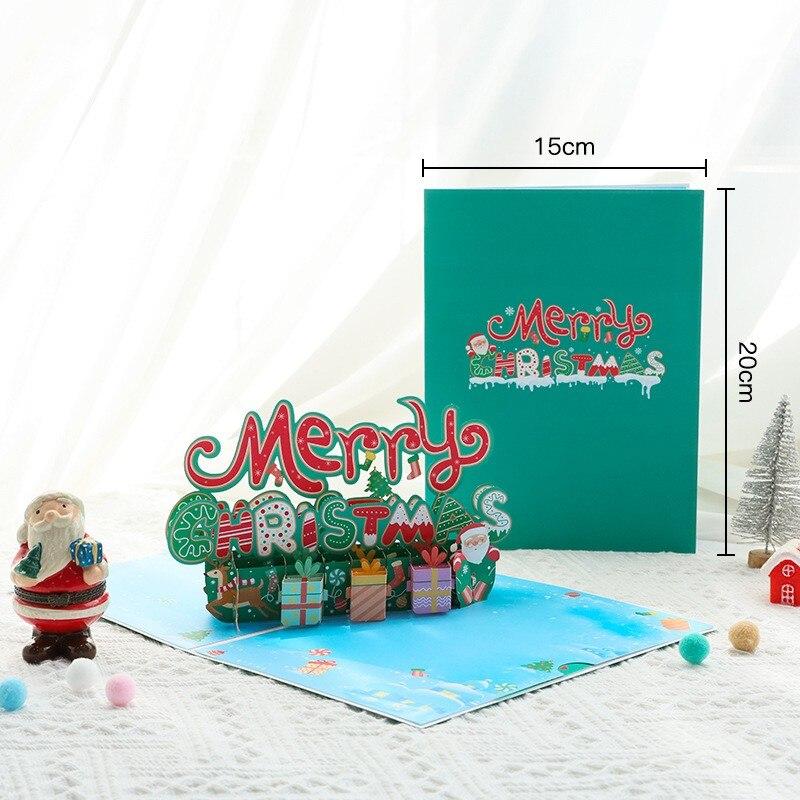 Weihnachtsbaum 3D Pop-Up Karte Weihnachten Funkelnde Fantasie Grußkarte Weihnachtsbaum Segensgeschenk Nachrichtenkarte
