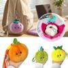 Soft Filled Orange Plush Keychain Furry Texture Simulation Food Toy  Backpack Decor