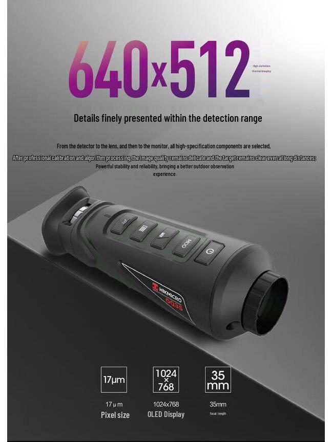 HIKMICRO OQ35 HD Thermal Imaging Night Vision Monocular for Bird Watching