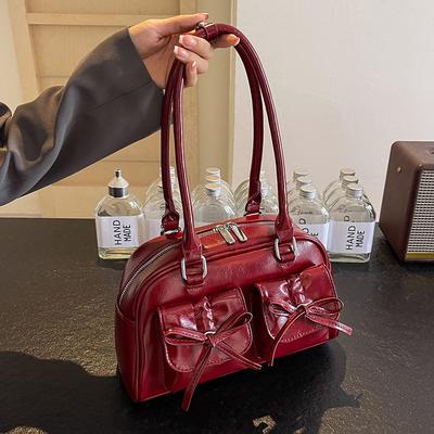 Fashion Bowknot Shoulder Bag for Women Purse and Handbag Armpit Bag