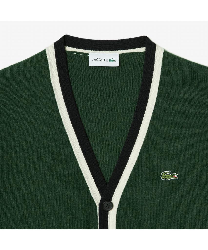 Lacoste Men'S V-Neck Wool Cardigan Ah660E-55N Yzp