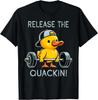 Release The Quackin Duck Gym Weightlifting Bodybuilder T-Shirt Graphic T Shirts women and man Clothing  Streetwear Camisetas