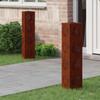 Solar LED Path Light 2 Pcs Rustic Weatherproof Steel