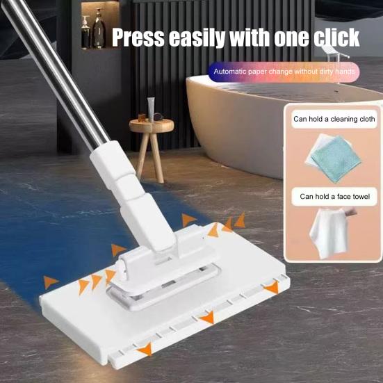 Mini Portable Flat Mop Compact Size Lightweight RV Mop Home Kitchen Bathroom Small Space Cleaning Tool