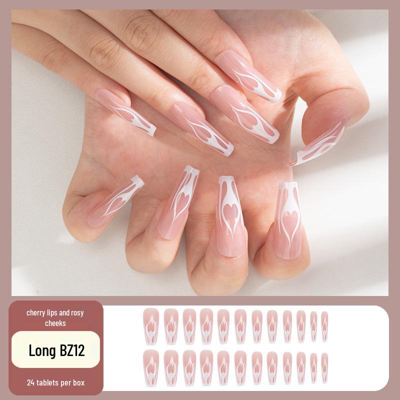 

Многоразовые ногти формы балерины-гроб - Маникюрные патчи длинной длины With Glue