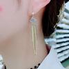 Long Tassel Geometric Earrings Exude a Goddess Like Atmosphere and a Sense of Luxury. Earhook Accessories Enhance Facial Slimming with Earrings