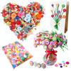 90pcs Resin Mixing Color Button DIY Creative Festival Greeting Card Cloth Bag Decoration Sewing Clothes Material YMY