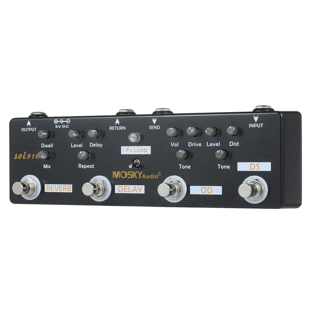 Sunydog MOSKY 1-in-1 Multi-Effect Pedal for Guitar and Electric Instruments SOL9185 Combined Effects