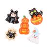 Handmade DIY Cartoon Pumpkin Lantern Hair Clip Resin Components