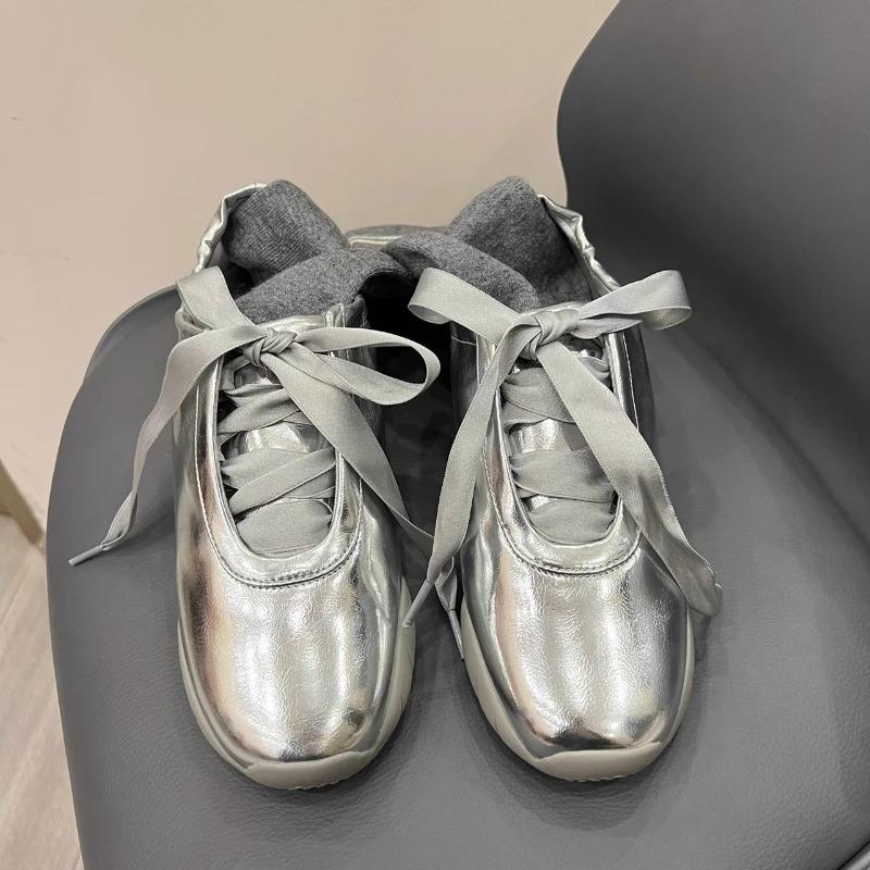 Fashion Ballet Shoes 2025 Women's Fashion Design Soft Sole Casual Sports Shoes Women's Ballet Flat Shoes