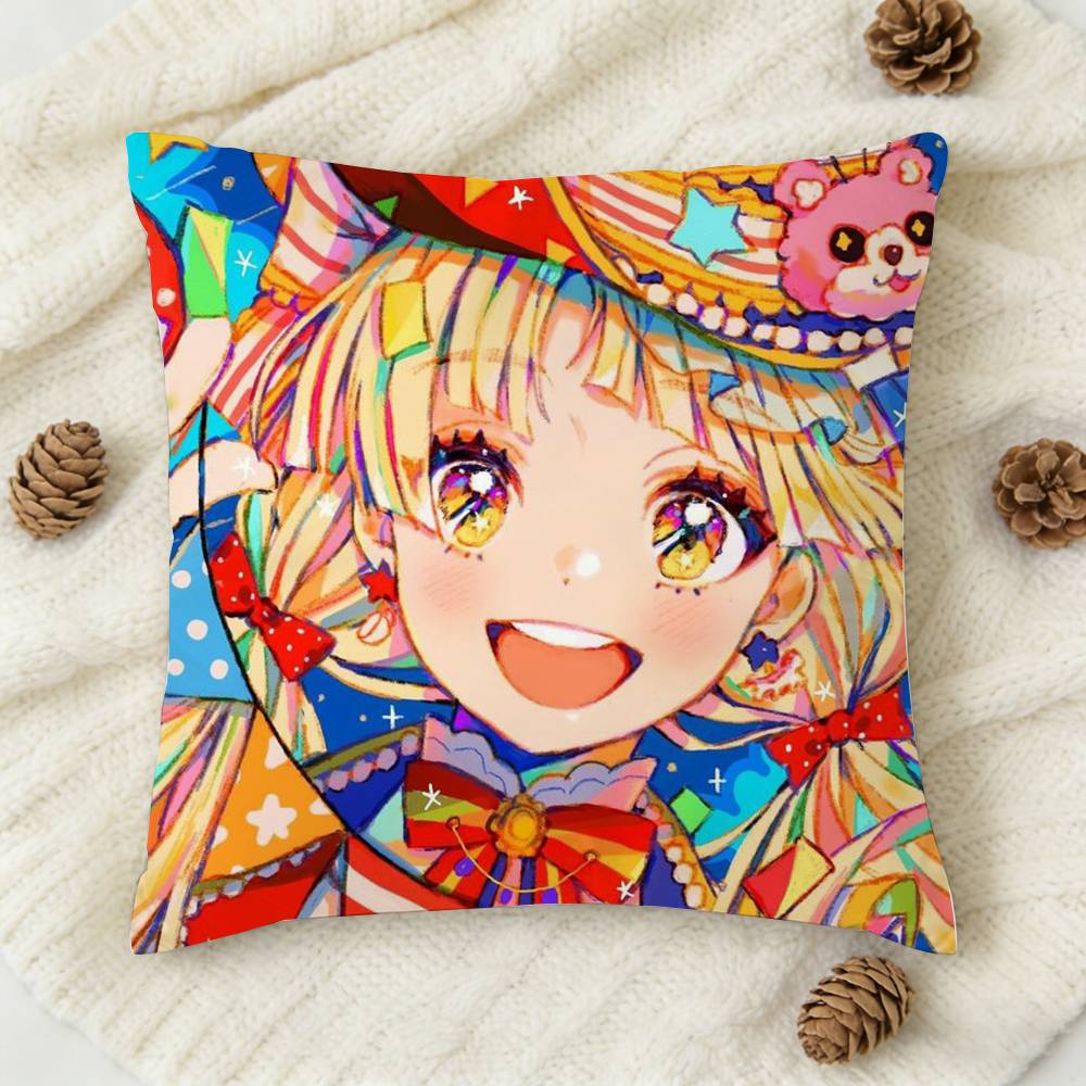 Anime BanG Dream Doublesided Printed Square Decorative Cushion Cover for Sofa Living Room Home Decor