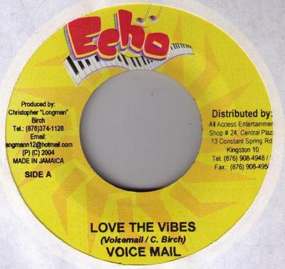 7inch Record VOICEMAIL / TANTO METRO & DEVONTE - Love The Vibes / Let It Go NONE Echo 2004 Jamaica Reggae, Ska & Dub Used
