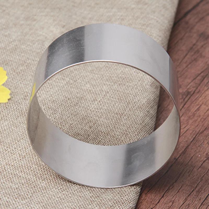 4/6/8 Inch Round Stainless Steel Cake Ring Baking Mold Biscuit Cutter English Muffin Ring DIY Tart Making Kitchen Basic Bakeware