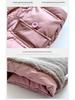 Winterlicher Mädchen-Baumwollmantel mit Kapuze im koreanischen Stil mit Fleecefutter - Mittellange und warme Jacke