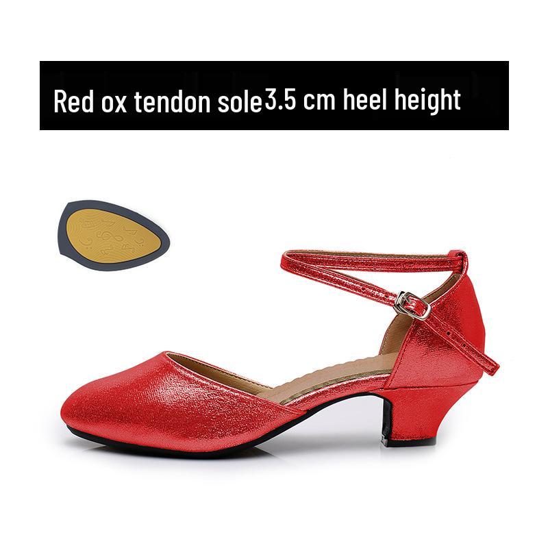 Women's Soft Sole Square Dance Shoes - High or Low Heel for Modern & Cha Cha Dance