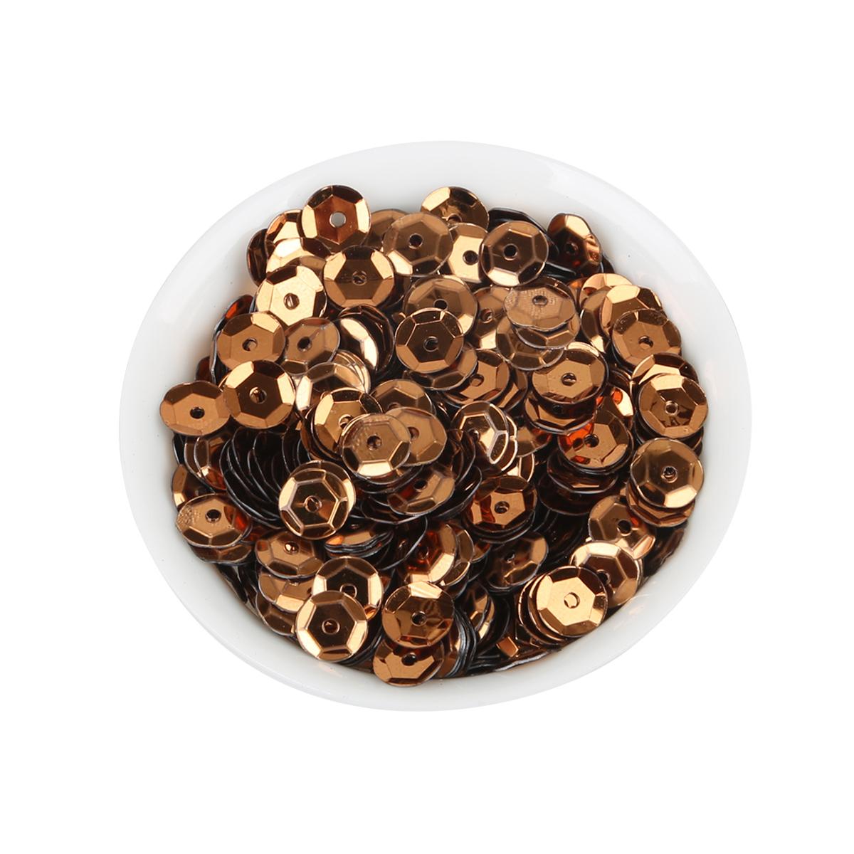 

1200pcs(20g) 6 мм блестки ПВХ плоские круглые свободные пайетки Вышивание свадебных ремесел женские аксессуары для одежды коричневый