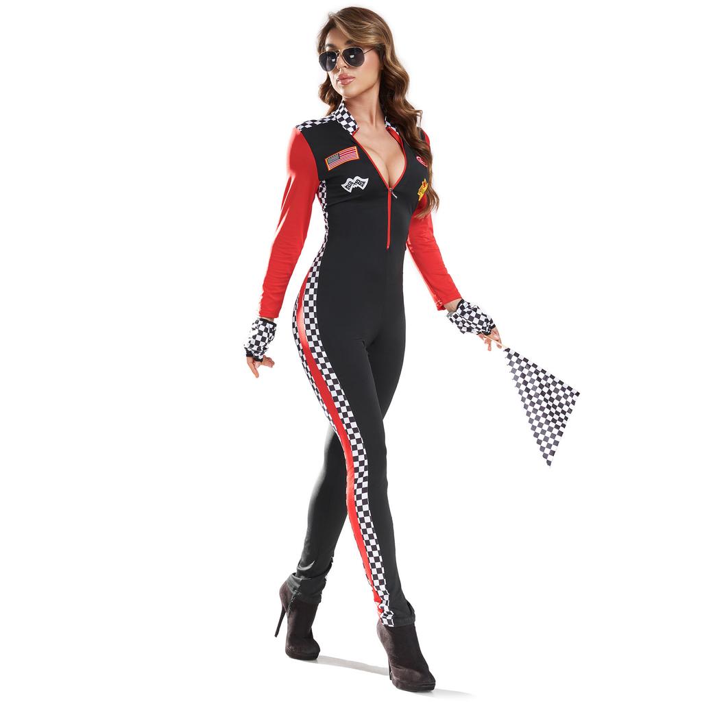 4 one-piece female racing suit F1 locomotive suit nightclub girl D lead dance uniform hot dance cheerleading performance suit