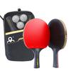 Table Tennis Racket 2 Professional Ping Pong Racket Set Pimples-in Rubber Hight Quality Blade Bat Paddle with 3 Table Tennis