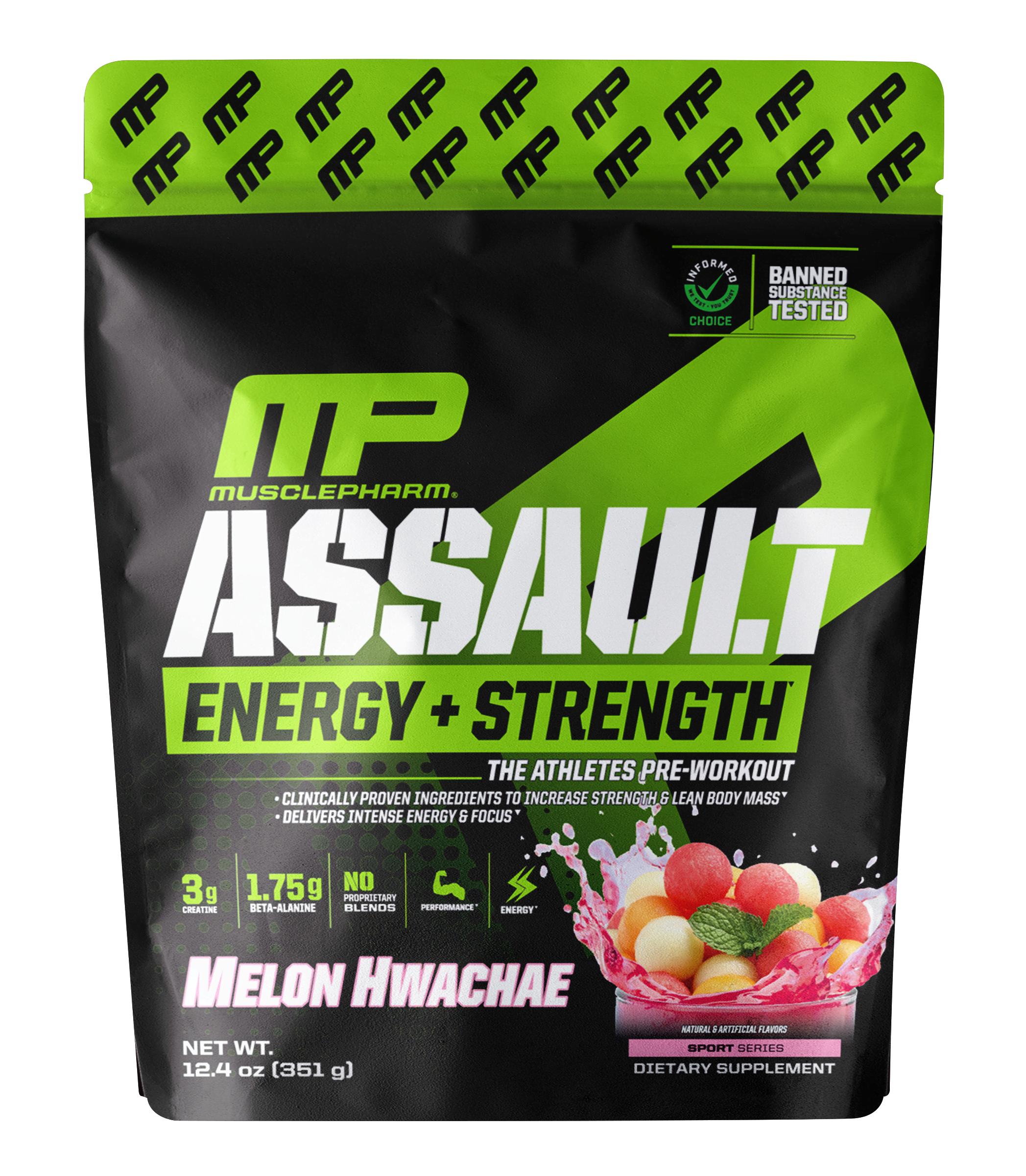 

Assault Energy + Strength, Pre-Workout Supplement, Melon Juice, 351G(12.4Oz)